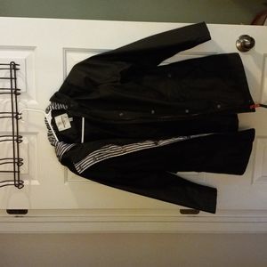 Girls 14/16 hooded black raincoat